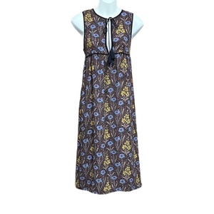 TopShop print sleeveless dress Size 2 William Morris style floral print